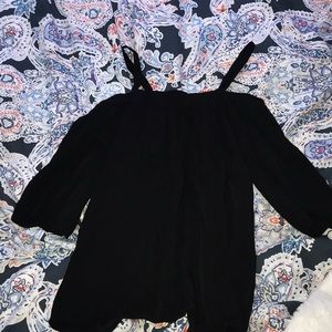 Black off the shoulder top